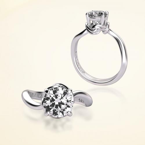 Princess Collection Diamond Engagement Ring-Semi-Mount
