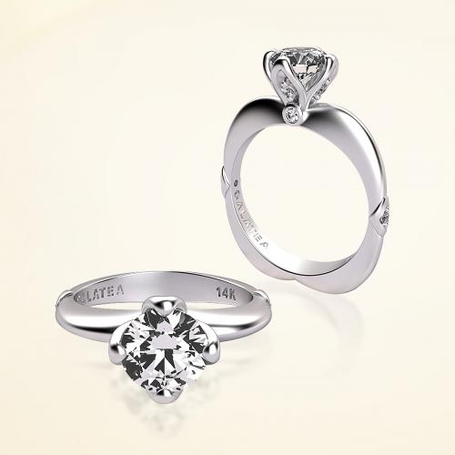 Princess Collection Diamond Engagement Ring-Semi-Mount
